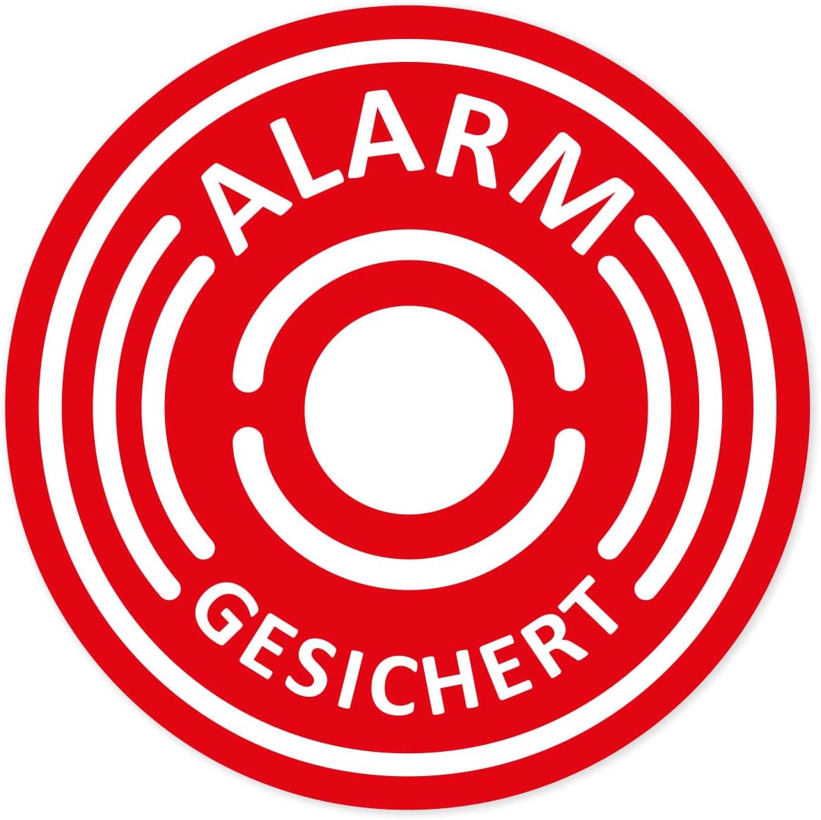 5er Set Aufkleber „Alarm, GPS Alarmgesichert“ – 40x40 Mm, Wetterfest, UV-beständig, Für Auto, Fenster, Motorrad