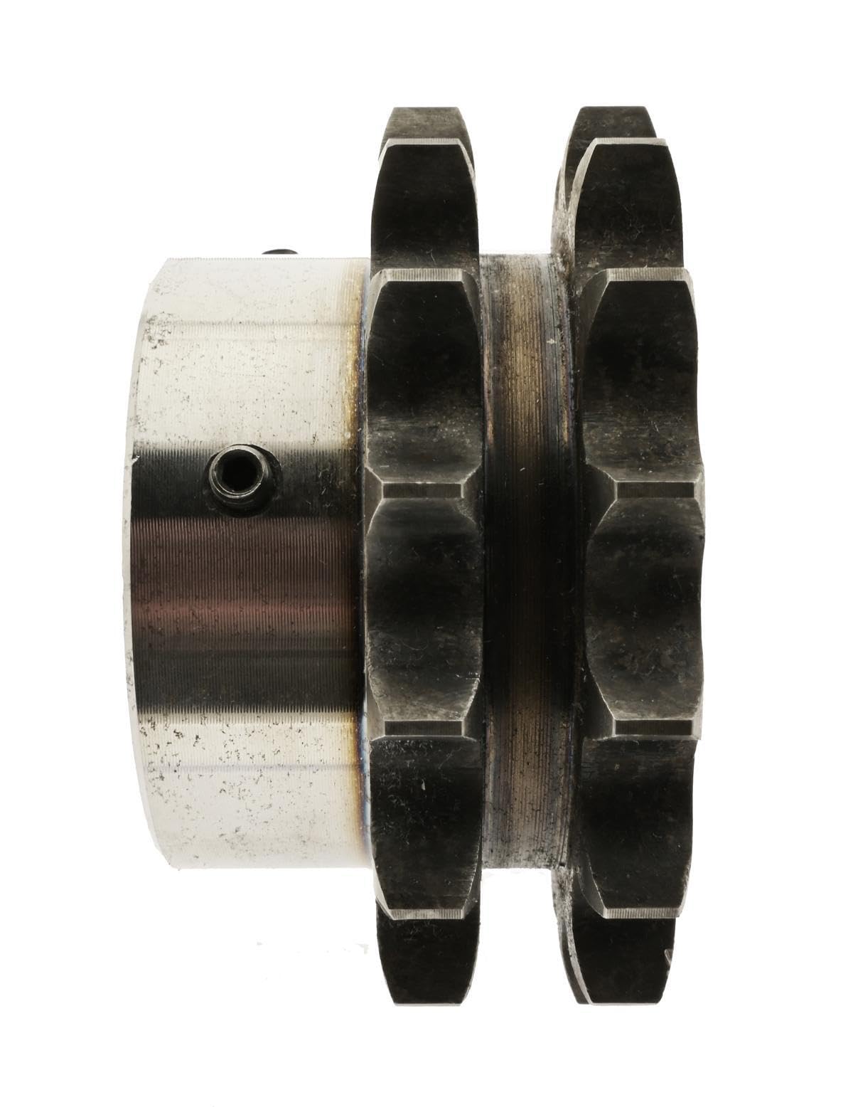 Duplex Kettenrad mit einseitger Nabe 06B-2 Zähnezahl 20 Bohrung H7 15mm Nut Gewinde