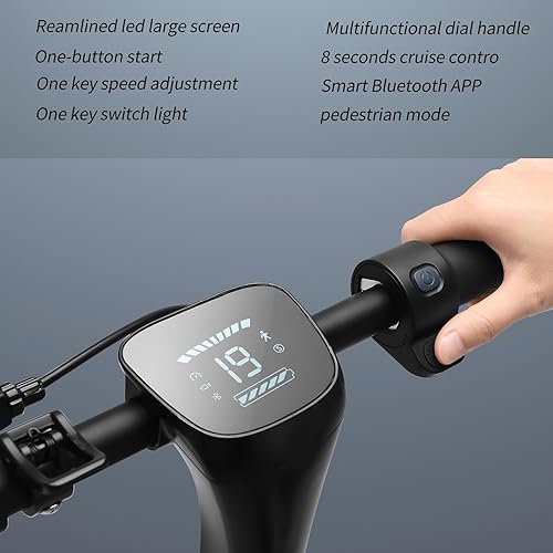 Miniatura 4 de GLIBOL Patinete eléctrico para adultos 25 Mph35 millas 8.5 pulgadas, ruedas de motor CC sin escobillas, portátil, plegable, E-scooter, neumáticos