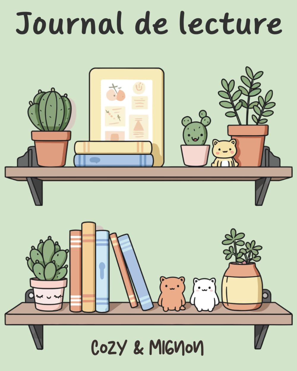 Journal de lecture | Cozy & Mignon: Suivi de lecture, 75 fiches de lecture à compléter, Défis variés, Suivi des objectifs, Gestion de la pile à lire