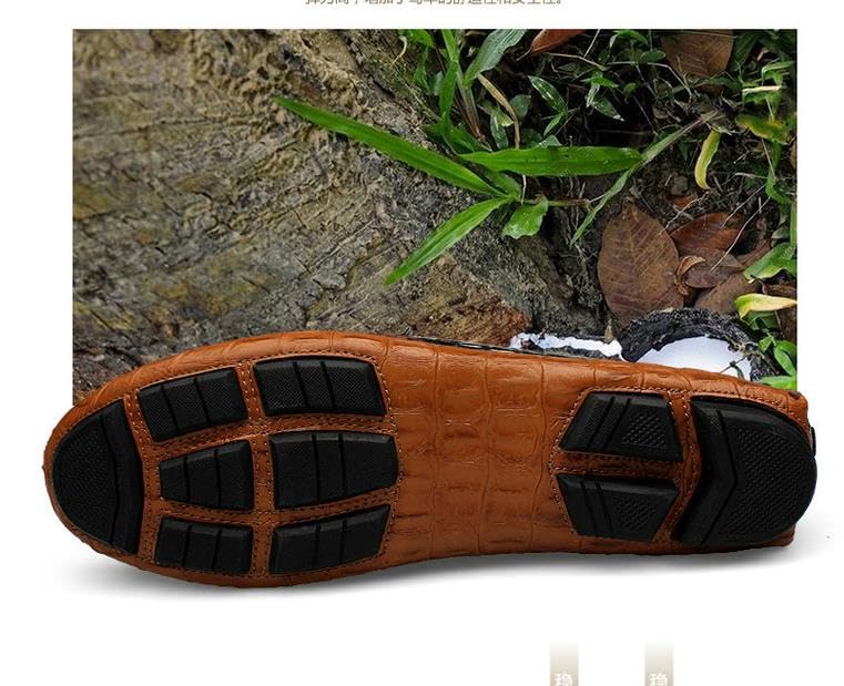 Mens' Leather Loafers Slip-Ons Casual Driving Flat Walking Moccasin Business Boat Shoes Fashion Slipper2