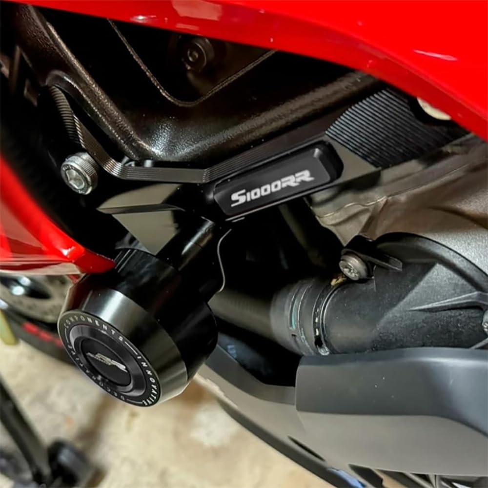 Modeer Kompatibel mit S1000RR 2023 2024 2025 S1000 RR Motorrad rahmen Antikollisions-Fallschutz Slider Crash s 1000 rr Zubehör (Schwarz)