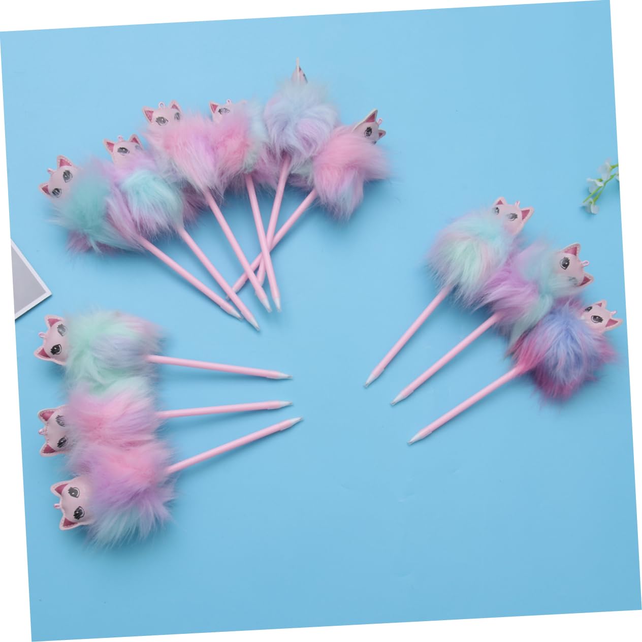 EXCEART 12pezzi Penne Sfera in Peluche Colorate per Studenti Penna Sfera per Scrivere Cancelleria Artistica per Ufficio e Scuola Colore Casuale