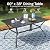 PHI VILLA 7-Piece Metal Patio Outdoor Table and Chairs Outdoor Dining Set - 60" Patio Table with Umbrella Hole and 6 Backyard Garden Chairs, Black