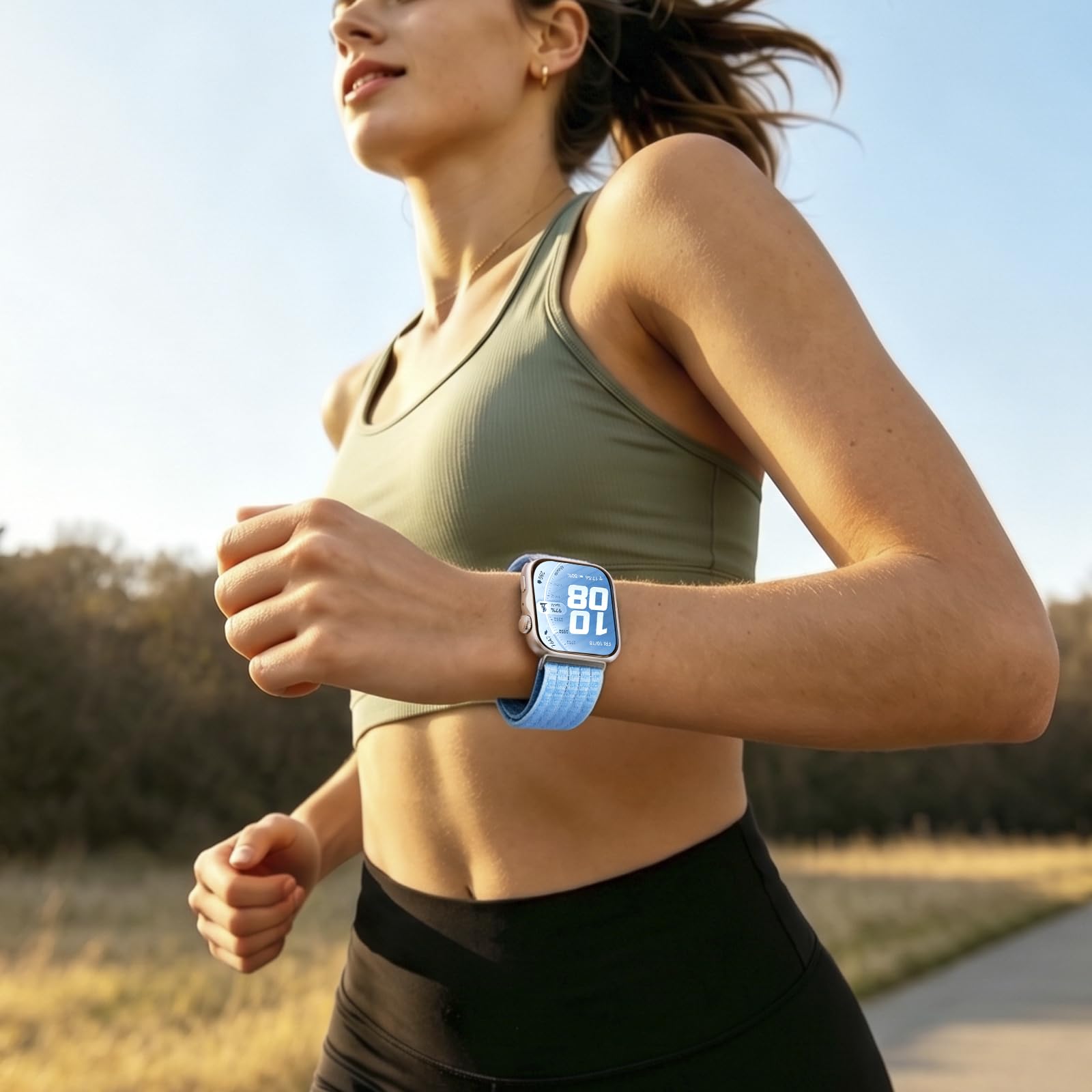 SimpleThings Nylonowa opaska do zegarka Huawei Watch Fit 5/5 Pro/4/4 Pro/3, lekka, oddychająca, sportowa bransoletka do Huawei Watch Fit 3/4/4 Pro/5/5 Pro, dla kobiet i mężczyzn