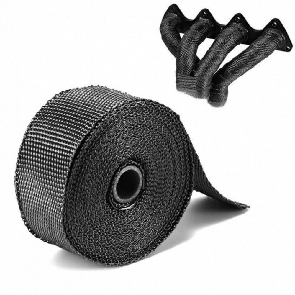 Collettore di scarico nero 10 metri per Harley moto materiale avvolgente
