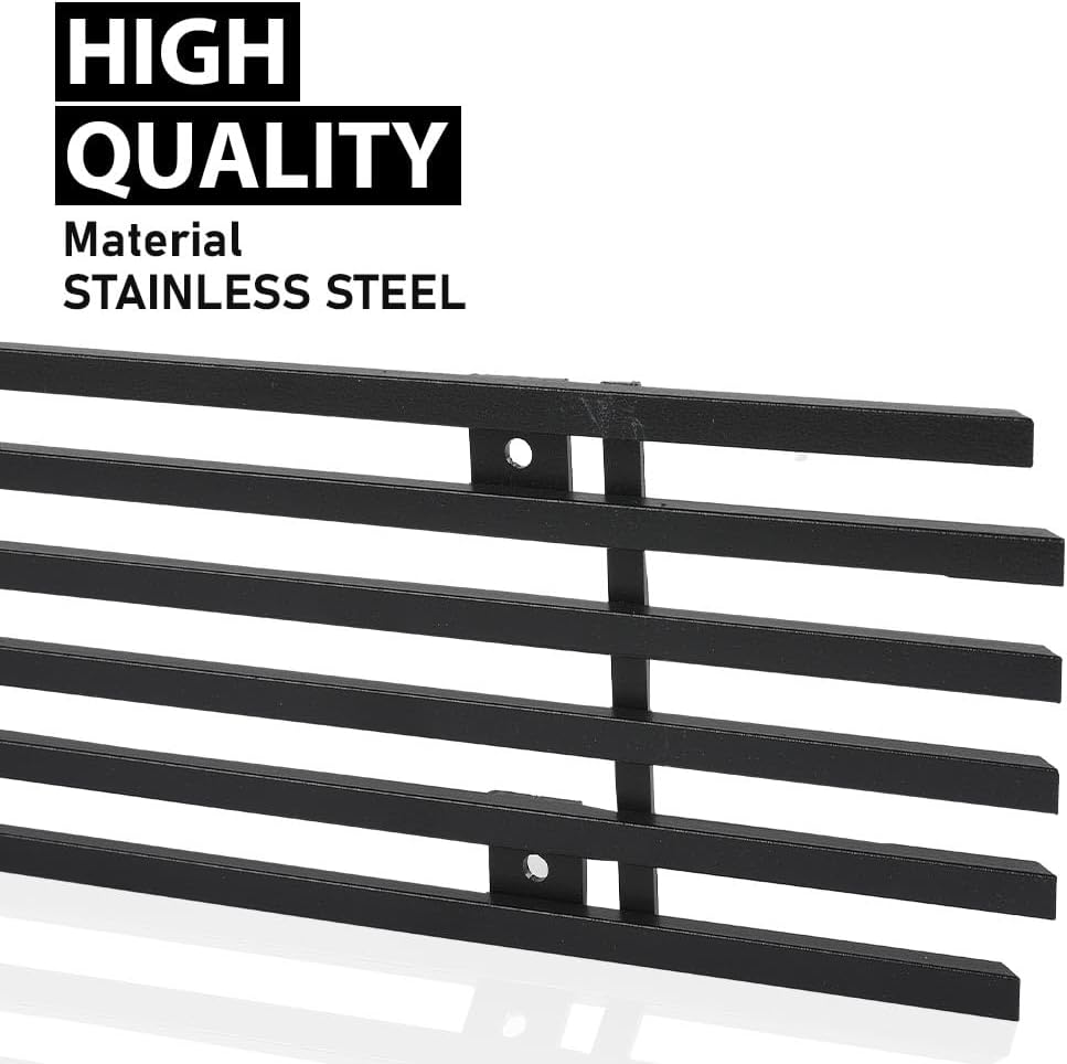 Billet Grille Insert Compatible with Chevy Blazer C/K Pickup Suburban Tahoe 1994-1999, Not for S10 & C2500 Single Light, Stainless Steel