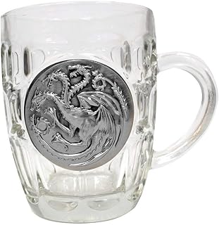 SD TOYS Boccale in Vetro con Stemma in Metallo Tagaryen