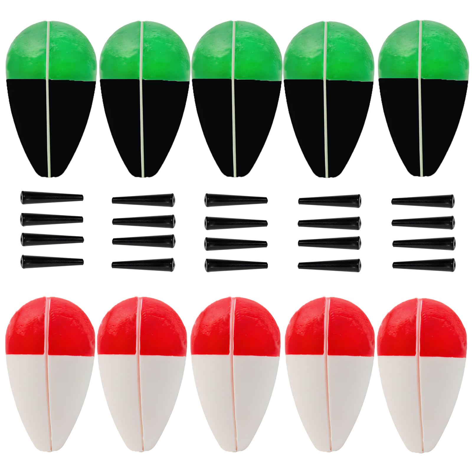 Peg Floats Slotted 10PCS Catfish Fishing Floats Foam Slip Bobbers for Fishing Santee Rig Crappie Panfish Bass Trout 1.2in,2in