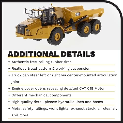 Miniatura 5 de Diecast Masters Caterpillar 745 Articulated Hauler - High Line Series