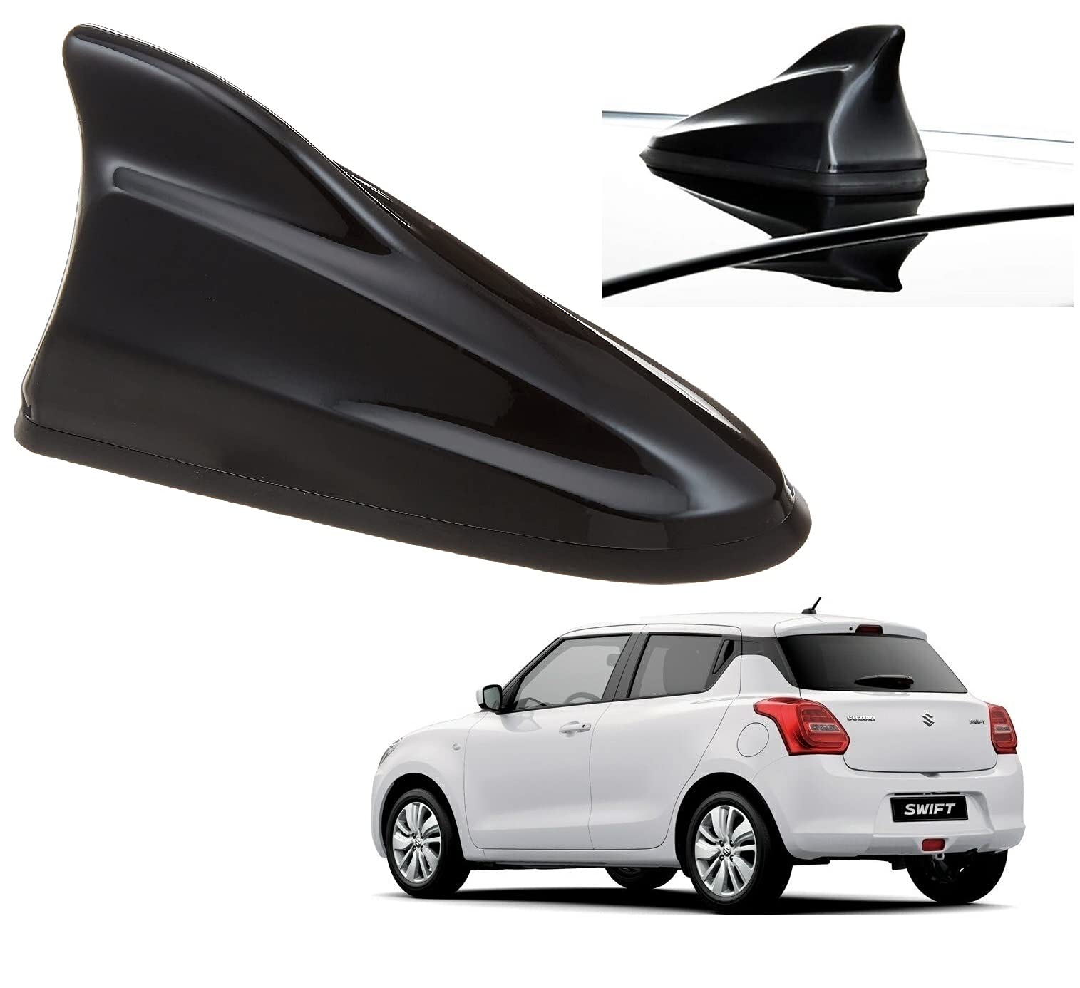 Auto Addict Car Shark Fin Antenna Replacement Antenna (Black,1 Pc) for Maruti Suzuki New Swift (2018-Present)-image-28