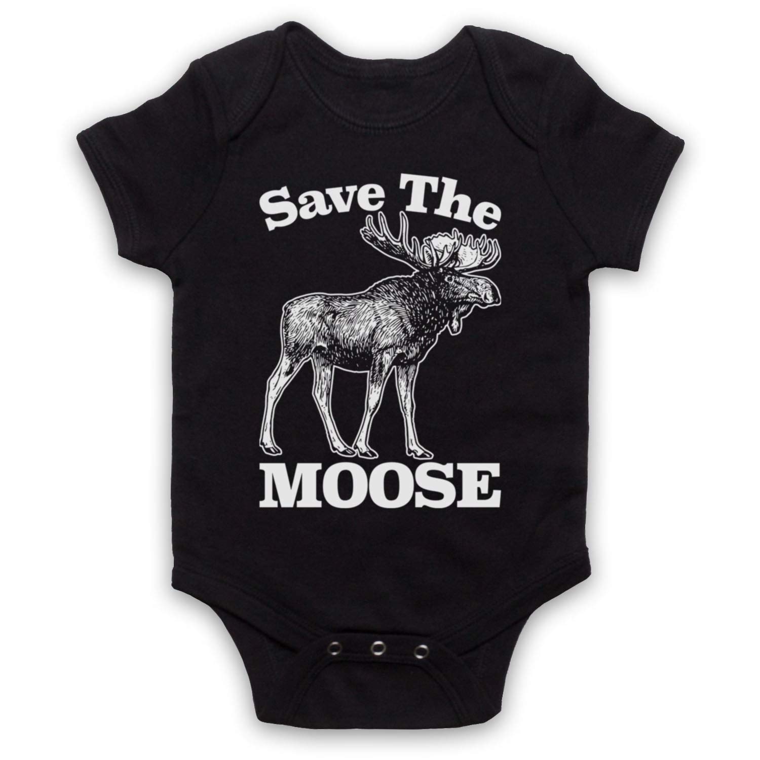 Bébé barboteuse imprimée Save The Moose en textile doux et extensible - 2