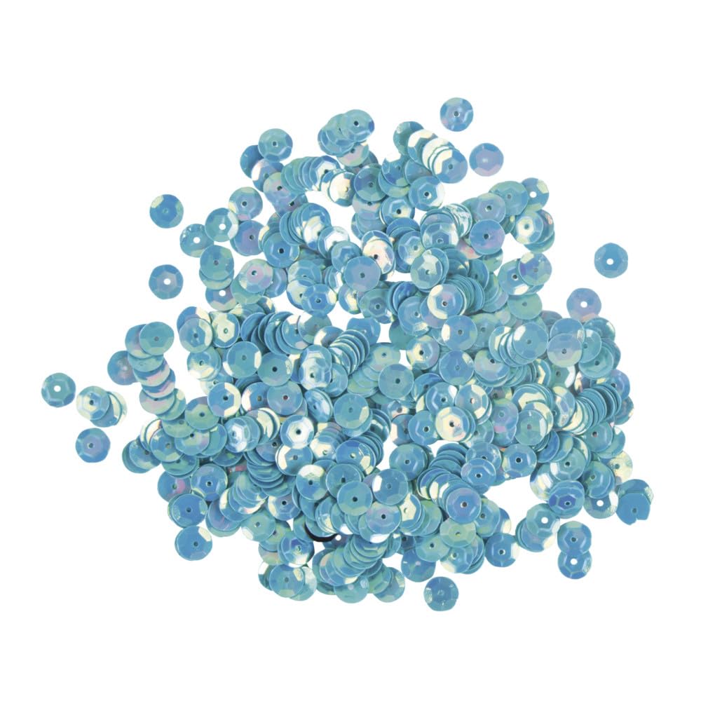 Rayher 3927093 Sequins, Curved, 6 mm Diameter, Iridescent Box of 4000