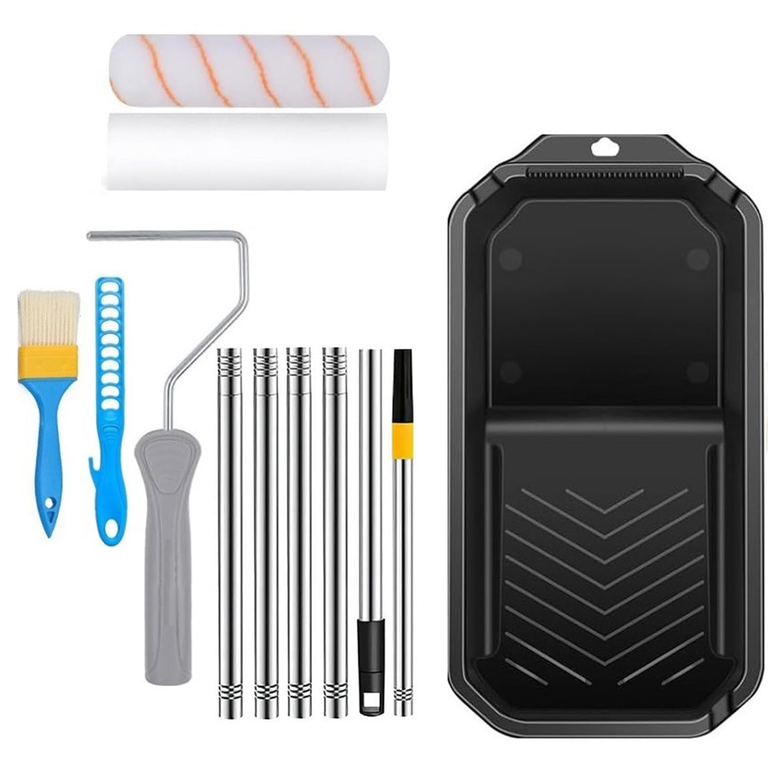 Set piccoli rulli multiuso per pittura con schiuma e design in microfibra Accessorio per strumenti pittura murale per uso quotidiano artigianale e professionale