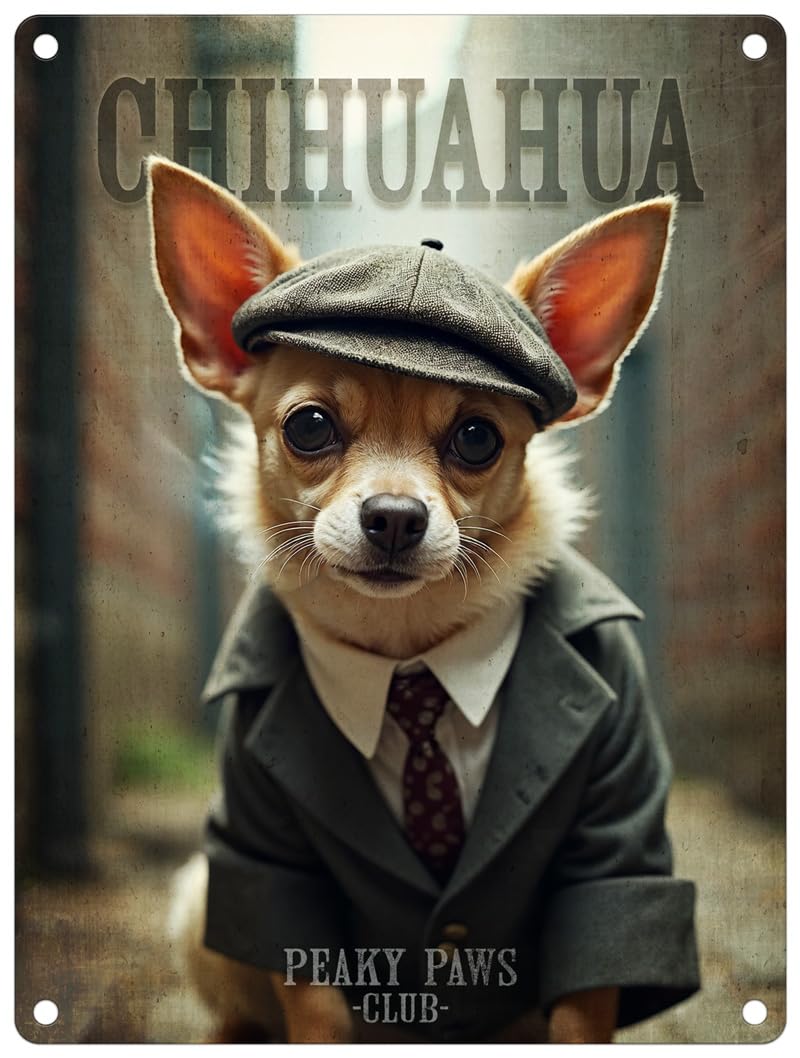 The Original Metal Sign Chihuahua Small (150 X 200Mm) Metal Sign - Peaky Paws Club