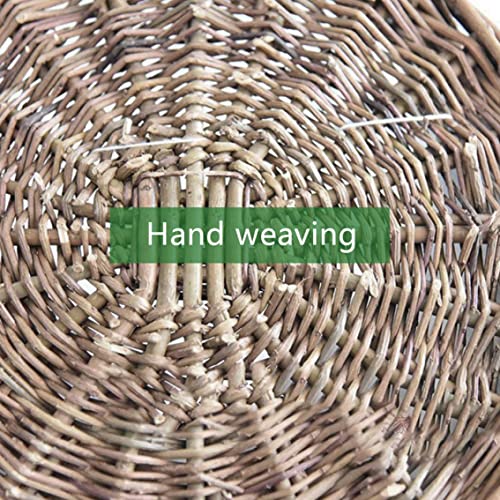 Panier de rangement tissé mural en osier de 25 cm pour décoration suspendue