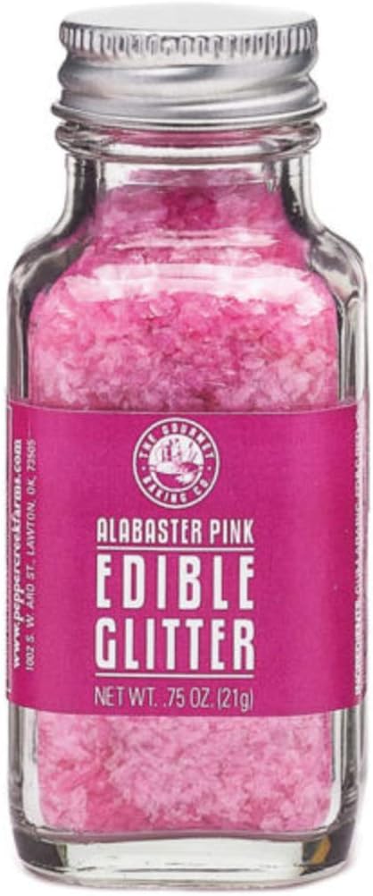 Pepper Creek Farms Edible Glitter, Pink Alabaster, 0.75 Ounce