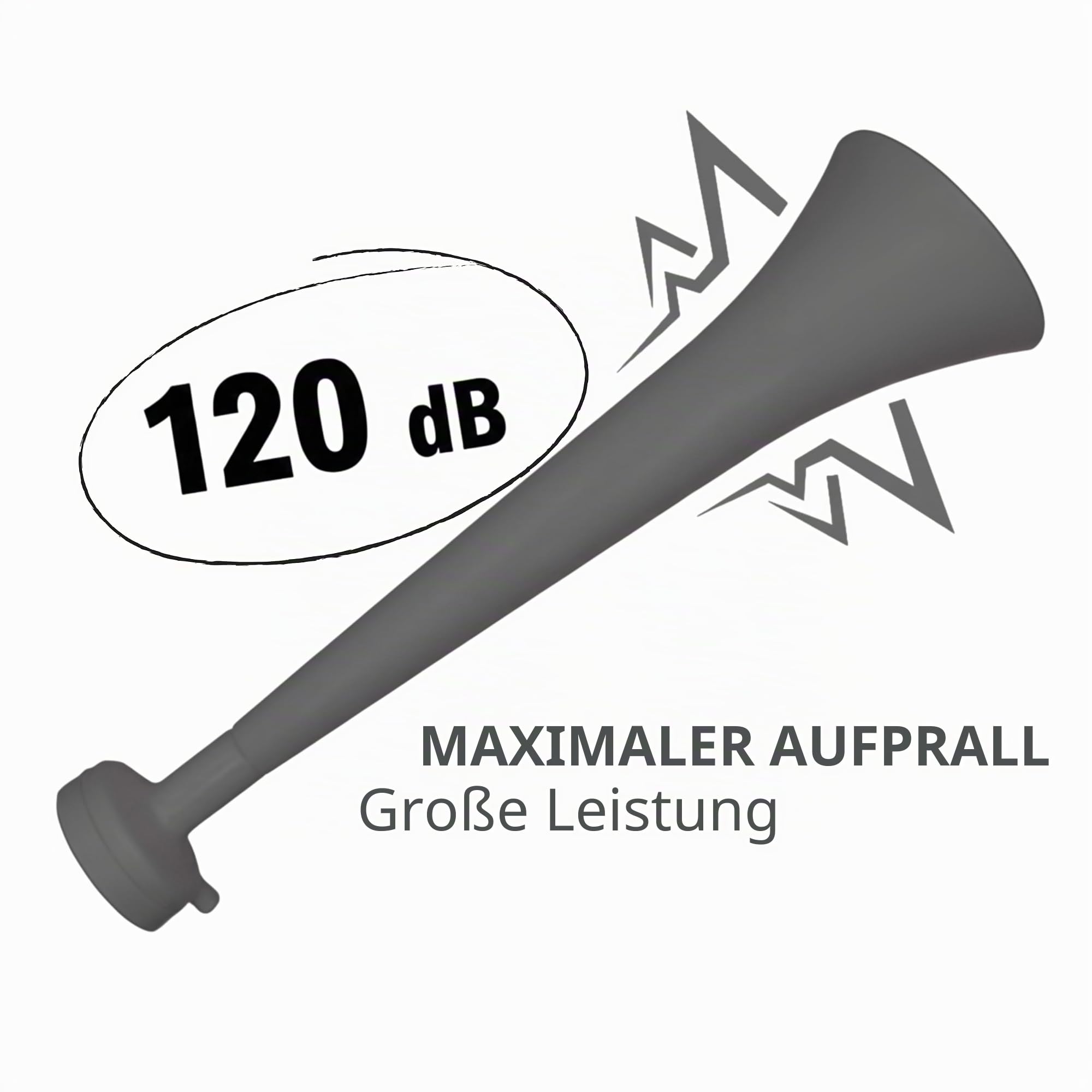 3er-Pack Vuvuzelas aus widerstandsfähigem Kunststoff. Animationstrompeten für Fußball und Sportveranstaltungen. Hupe extremer Lärm 120 DB. Accessoires für Sportfans