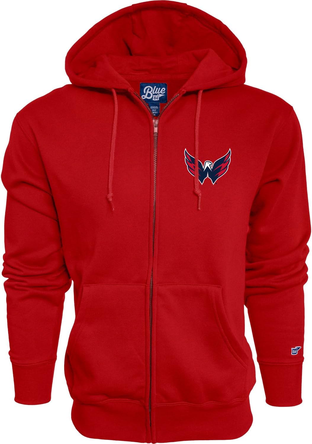 Blue 84 NHL unisex-adult Nhl Officially Licensed Full Zip Hooded Sweatshirt Icon Team Color