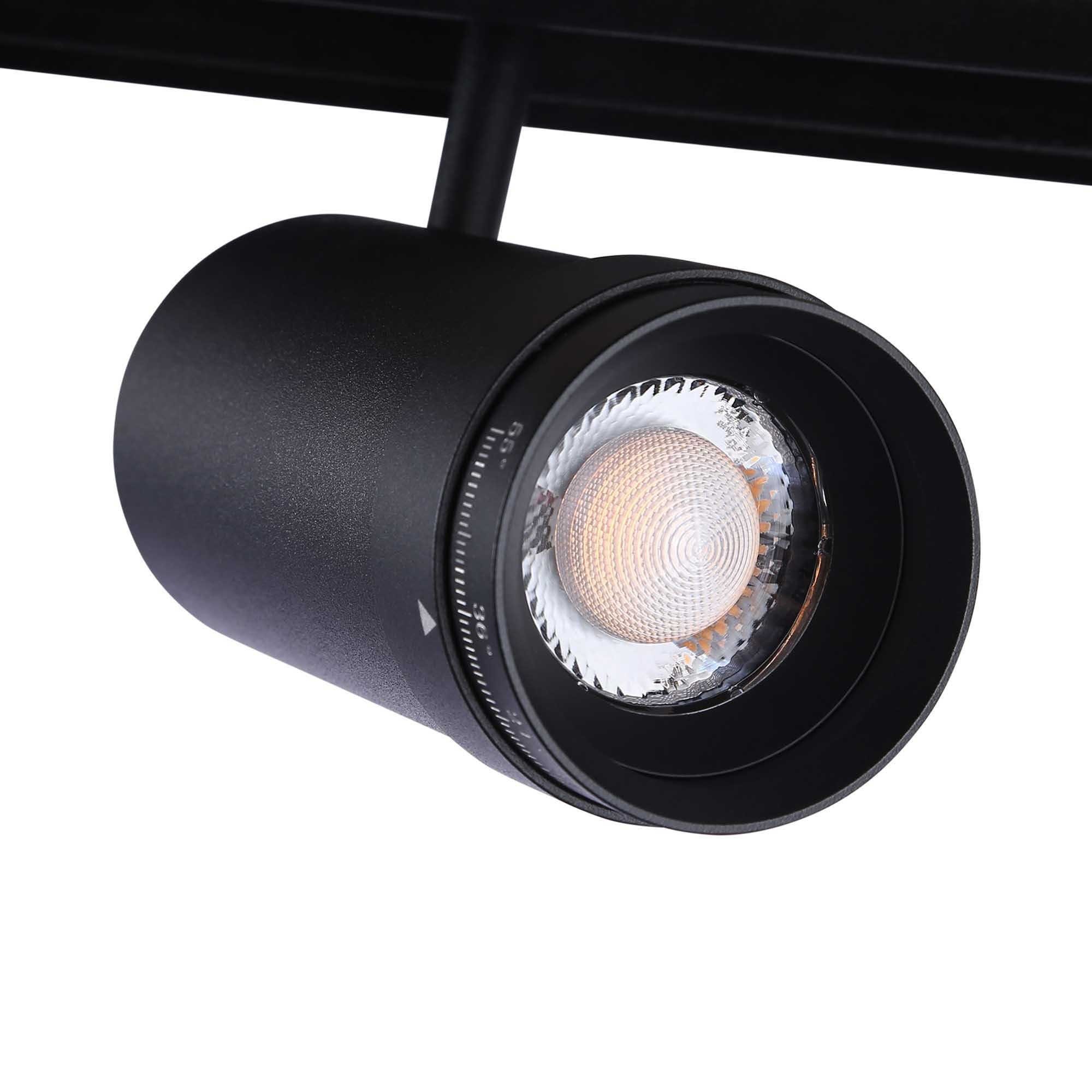 B·LED BARCELONA LED - Foco LED para carril magnético con Zoom 10-55º - 48V - 12W - Blanco Cálido
