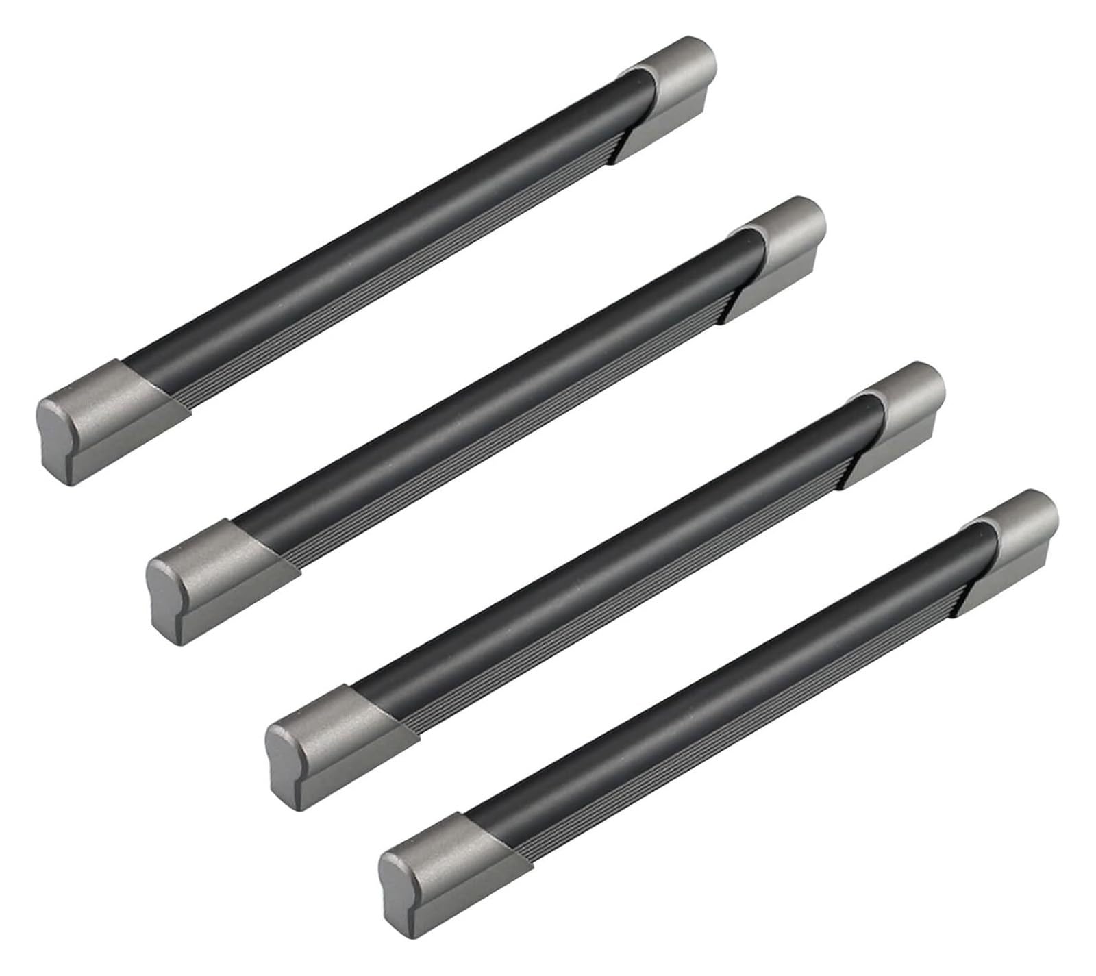 Mbhhu A Hidden Drawer Pulls，4 Pcs Cupboard Door Handles Luminum Lloy Cabinet Drawer Handles Modern Contracted Furniture Wardrobe Pulls Kitchen Handles,For Dressers Wardrobes Home(,Hole Distance 192Mm)