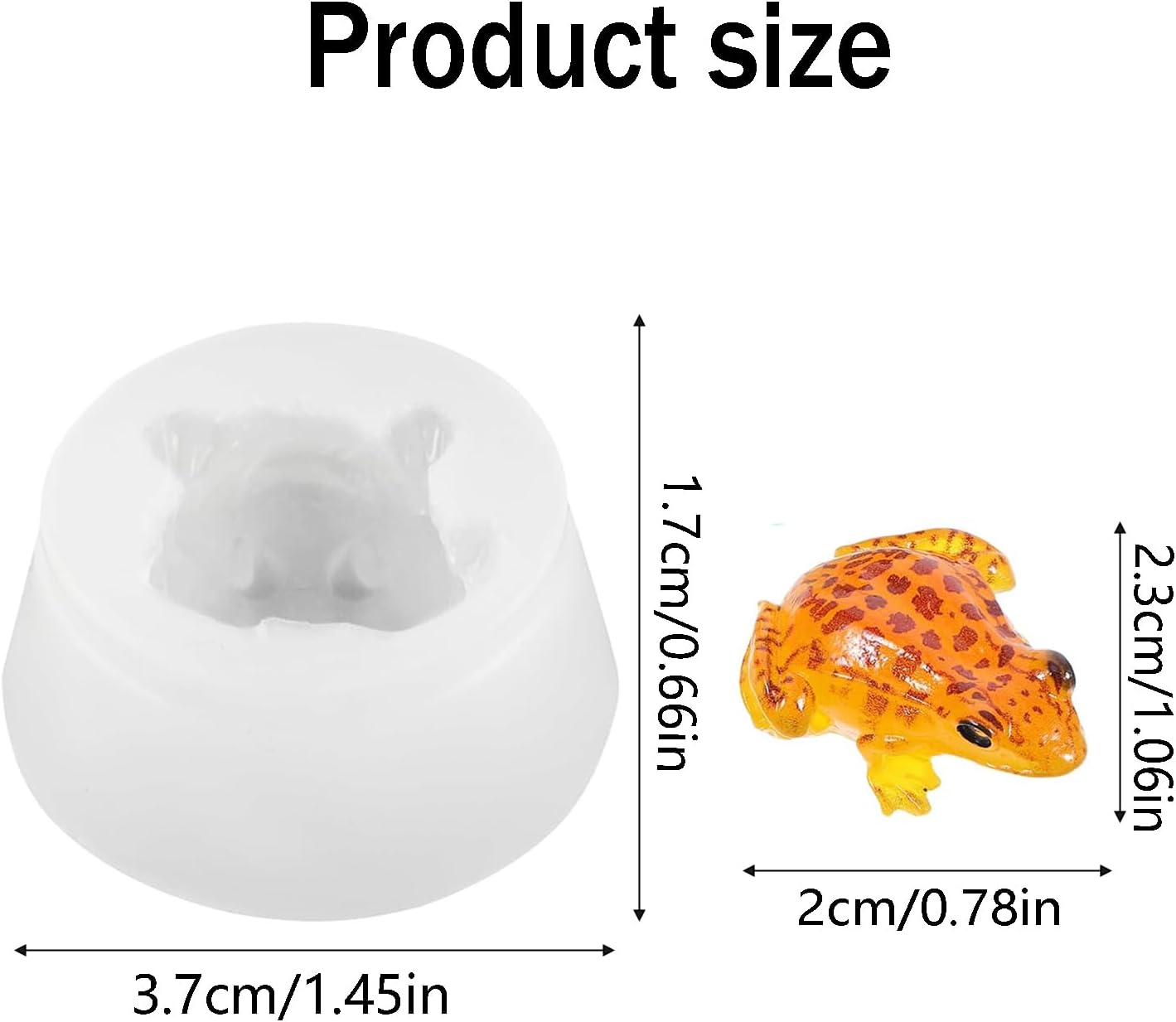 JINJUMEI Mini Cute Frog Shape Resin Silicone Molds Frog Mold Frog Silicone Mold 3D Animal Frog Epoxy Resin Molds for DIY Craft Micro Resin Dollhouse House Fairy Garden Landscape Decor