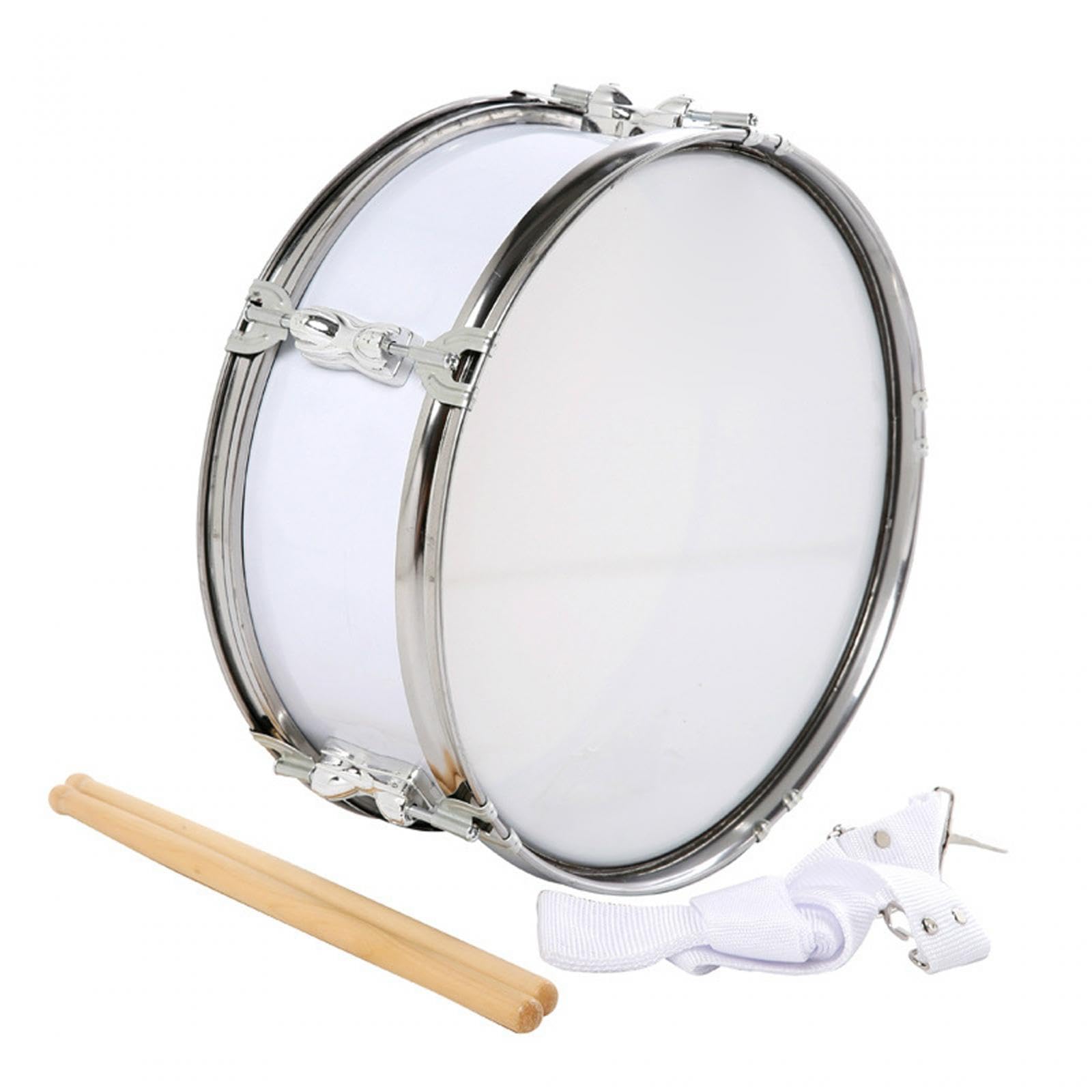 F Fityle Instrumento Musical de Aprendizaje Profesional, Tambor de percusión para niños y jóvenes, Blanco Perla