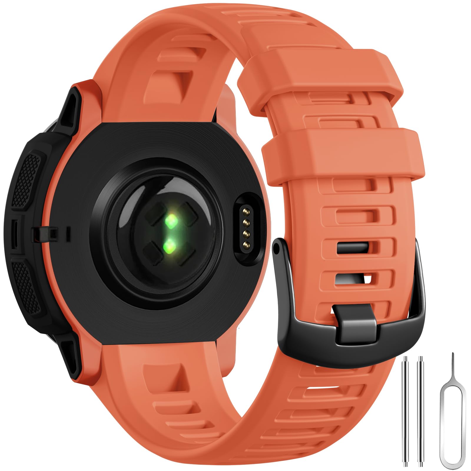 GEAK 22mm Compatible with Garmin Instinct Watch Bands,Soft Silicone Adjustable Replacement Band Fit for Garmin Instinct 2/Instinct Esports/Solar/Tide