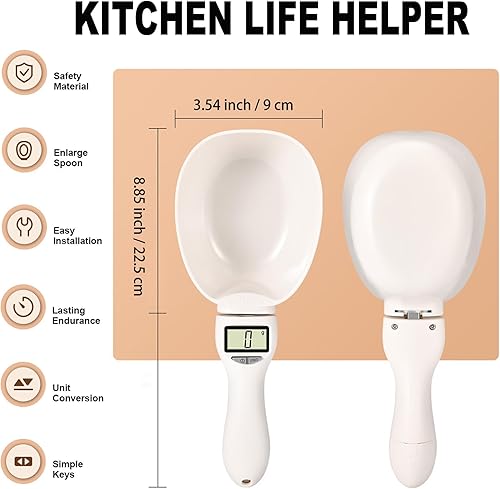 Miniatura 7 de Cuchara medidora digital 2025, escala digital de medición de alimentos, escala electrónica de cuchara medidora de cocina para cocinar hornear, taza