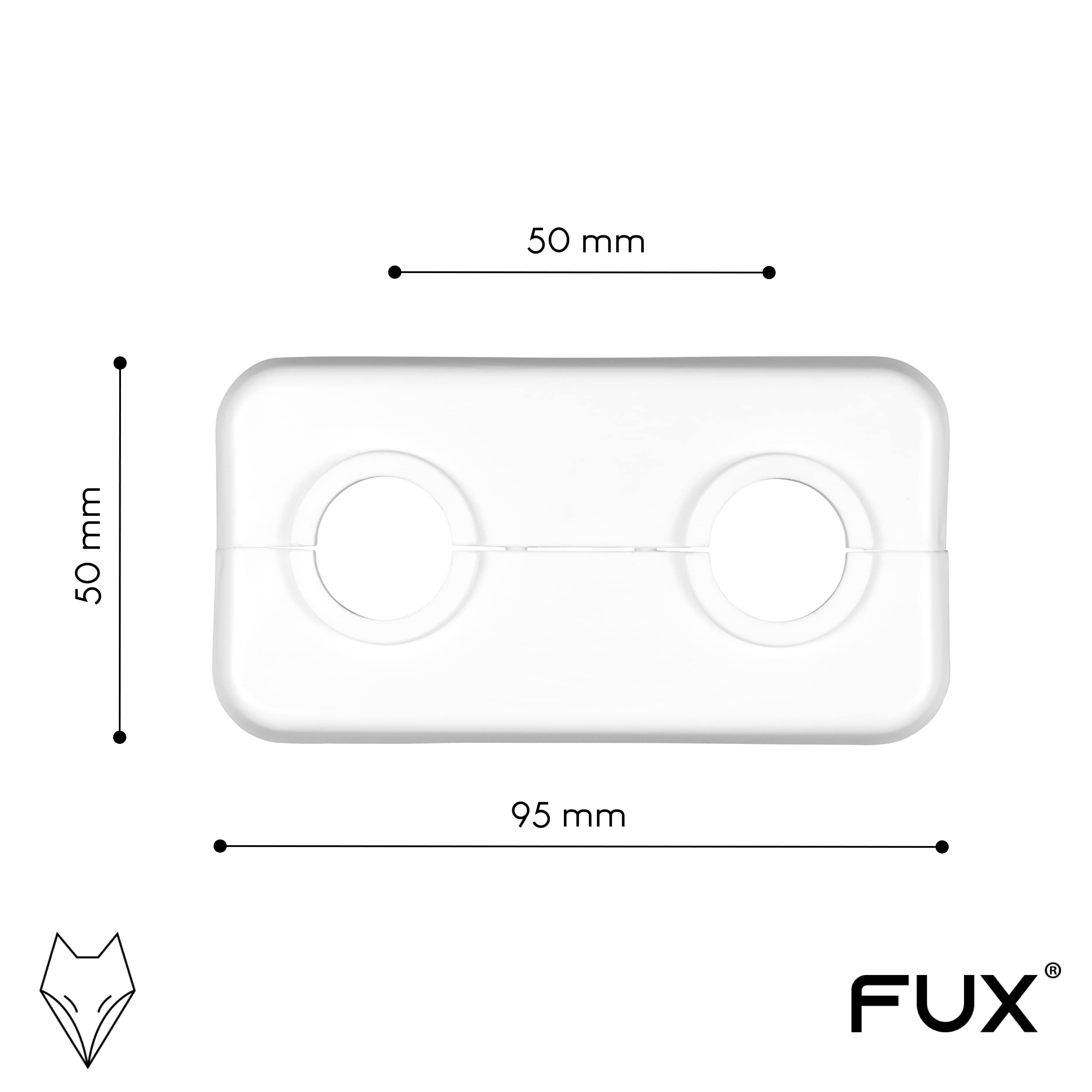 Fux Dubbele Rozet Voor Verwarmingsbuizen, Buisafstand Variabel Verschillende Kleuren En Maten Buisafdekking Bekleding 16 Mm Antracietgrijs Ral 7016 5 Stuks 689860803