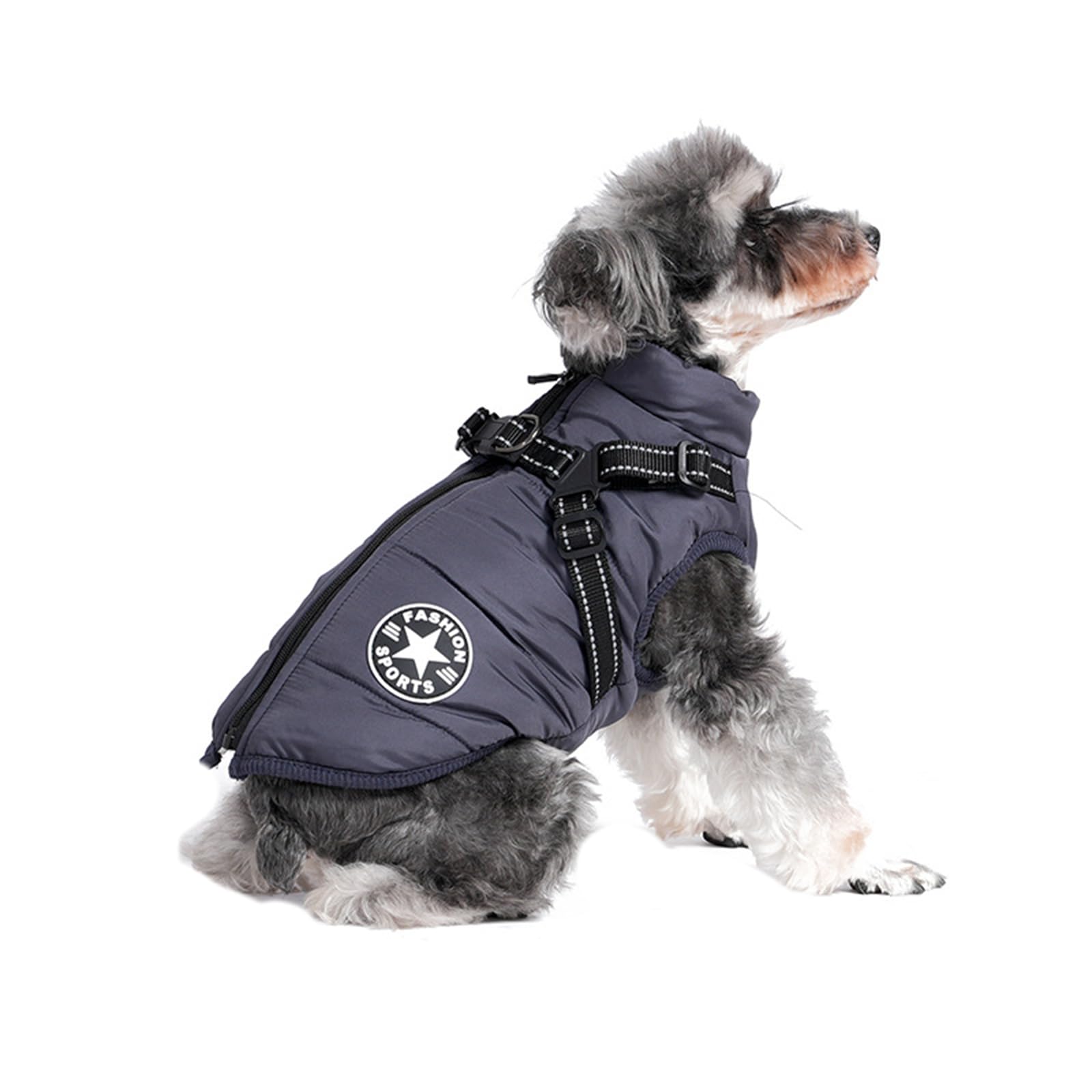 Warm Waterproof Dog Coats and Jackets With Harness for Cats, Puppies, Small Dogs (Blue, S)