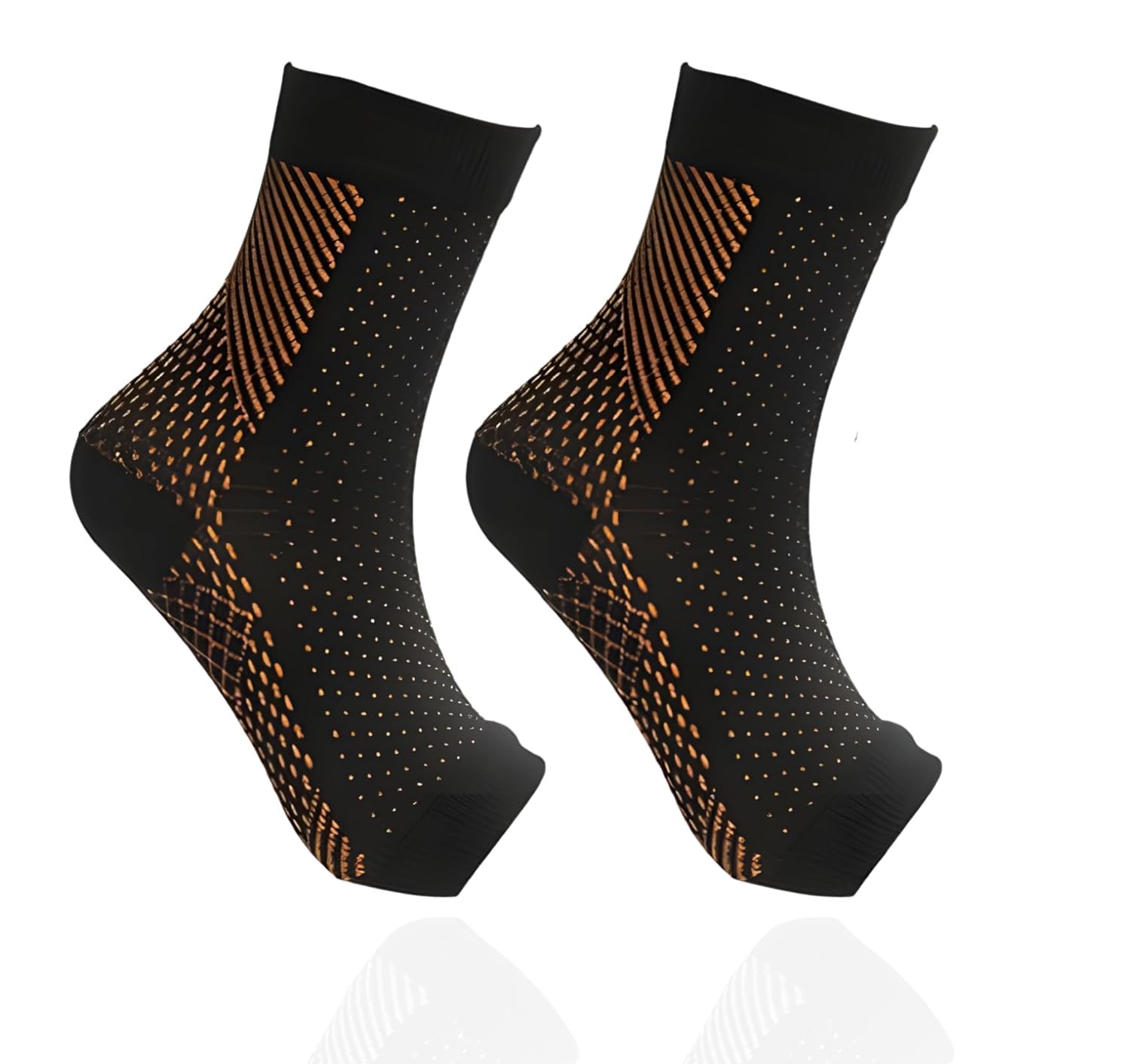 UnV Pain Relief Compression Sock, Unisex, Black, Medium, for Running, Sports, Cycling, Varicose Veins, Ankle Foot Support (BUY 1 GET 1 FREE)-image-37