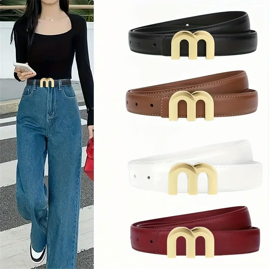 Women Classic Leather Belt for Dress Jeans Work Party Wear2