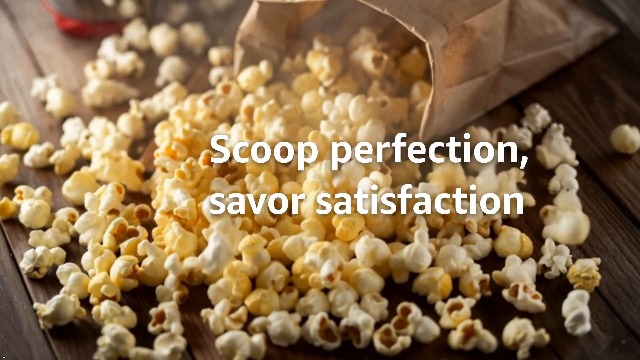 Cuillère à Pop-corn Inox Perforée - Pelle Ergonomique Avec Trous Pour Filtrer Noyaux, Remplissage Rapide Sacs & Seaux
