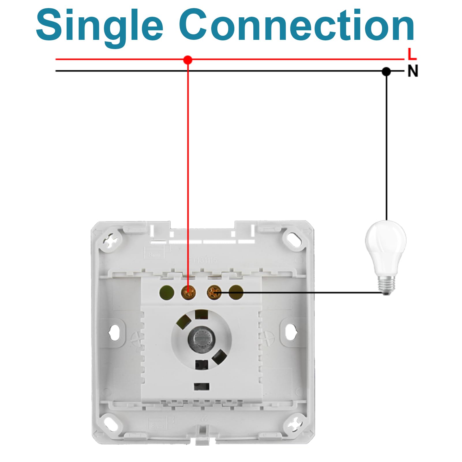 Regulador de intensidad para lámpara LED, interruptor de luz regulable 86 * 86mm 110-250V 10-16A 1-400W, interruptor empotrado, botón giratorio, regulación de velocidad sin etapas para lámparas