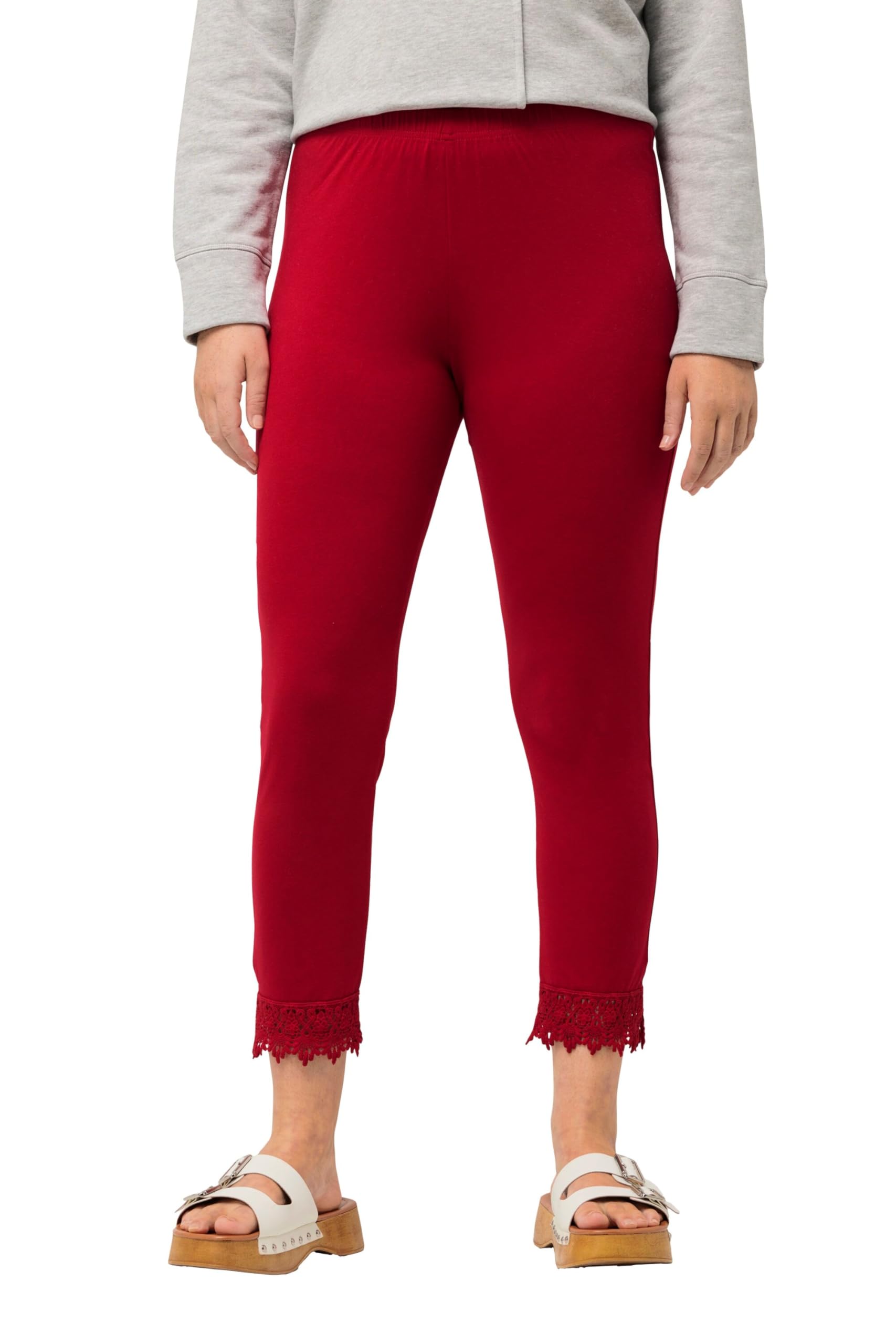Ulla Popken Women's Leggings, red, 32W x 32L