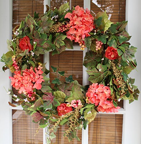 The Wreath Depot Genesee Silk Spring Door Wreath 24 Inch, Handcrafted Full Spring Wreath Designed In Usa, Measures True To Size, White Storage Gift Box Included #TOP1