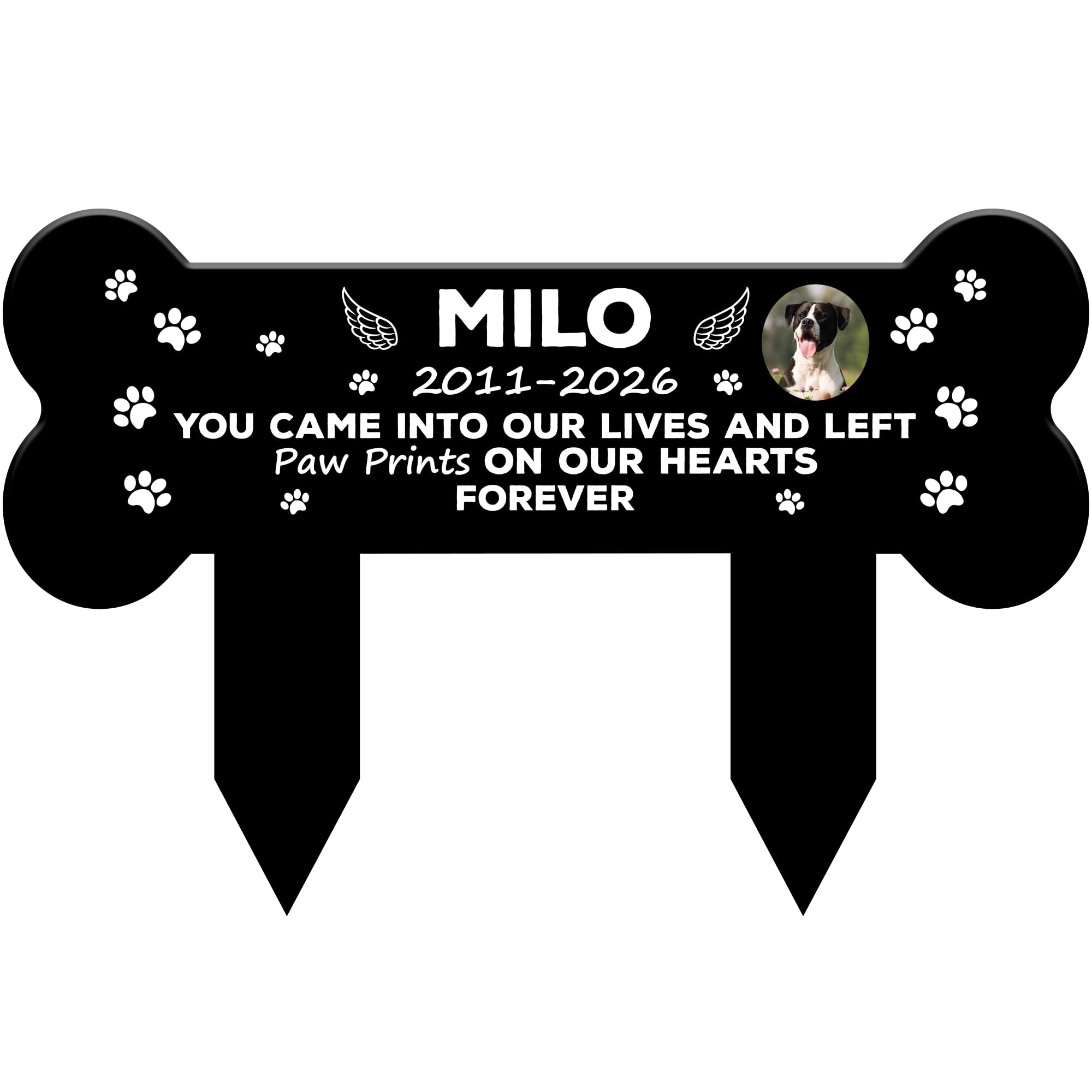 RED OCEAN Personalised Dog Memorial Plaques With Photo Dog Memorial Grave Stake Pet Loss Gifts