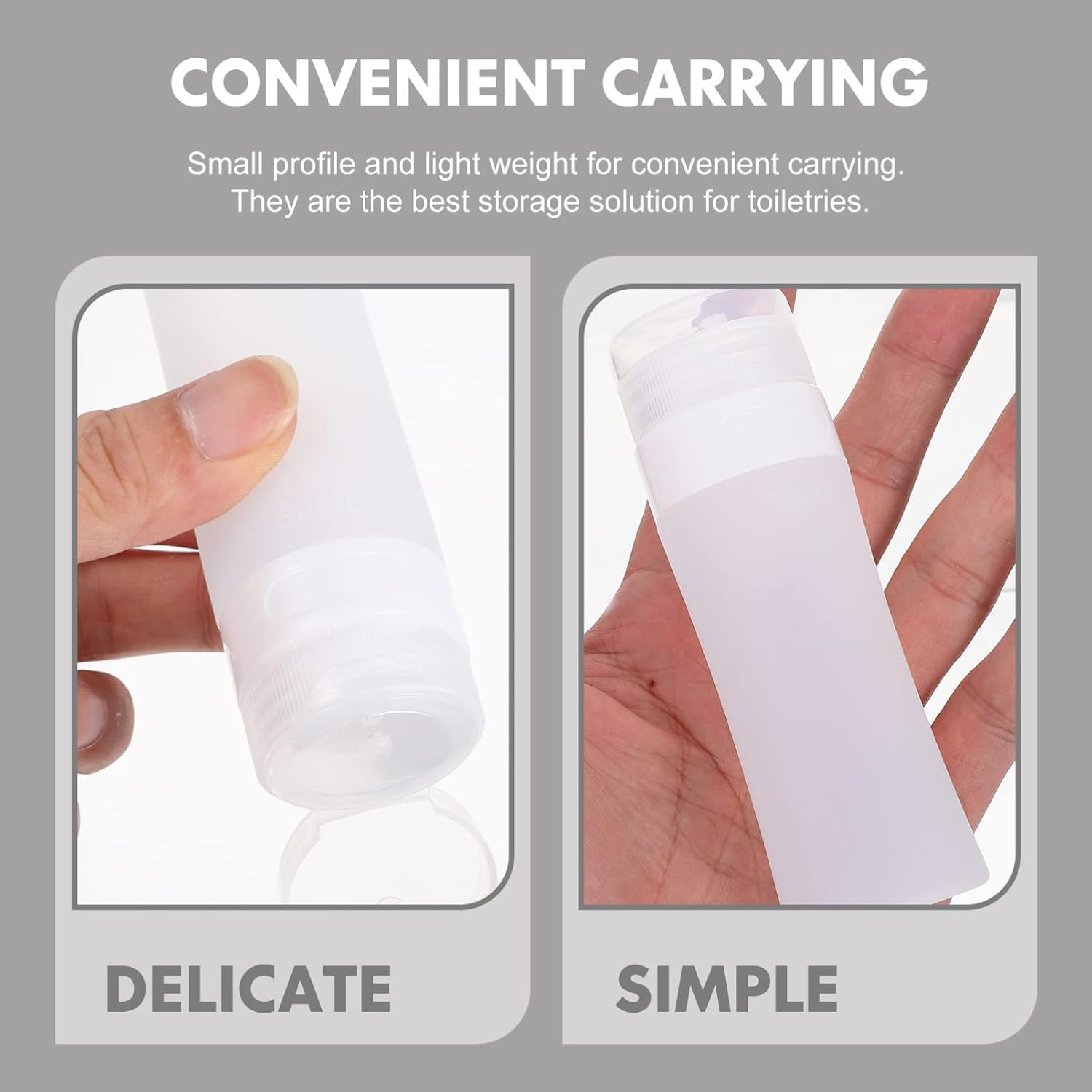 Zerodeko Travel Toothpaste Container Silicone Empty Cosmetic Storage Bottles Portable Travel Cosmetics Containers Refillable Squeeze Bottle 60ML for Lotion Shampoo Liquids Travel Tubes image 2