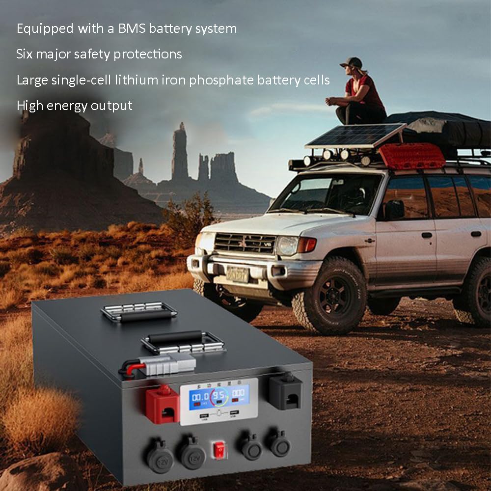 Batteria per Camper da Esterno LiFePO4 al Litio Ferro fosfato 12V 150Ah 180Ah 200Ah 250Ah 300Ah, Alimentatore per accumulo di energia Mobile