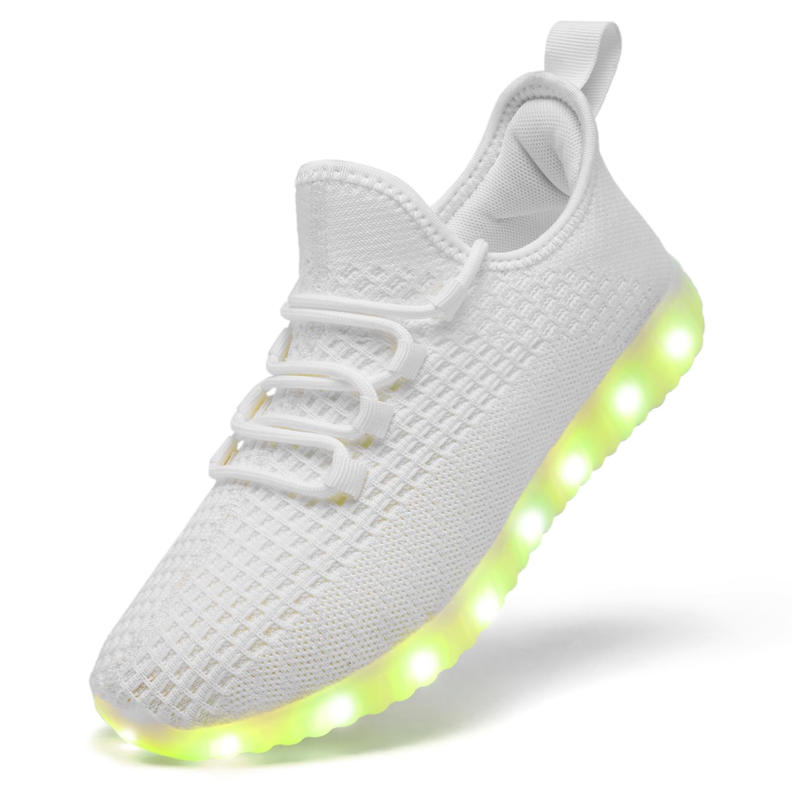 BosenHulu Light Up Shoes for Women Men, Unisex USB Charging LED Shoes Adult Halloween Mesh Upper Glowing Luminous Trainers Dancing Flashing Sneakers