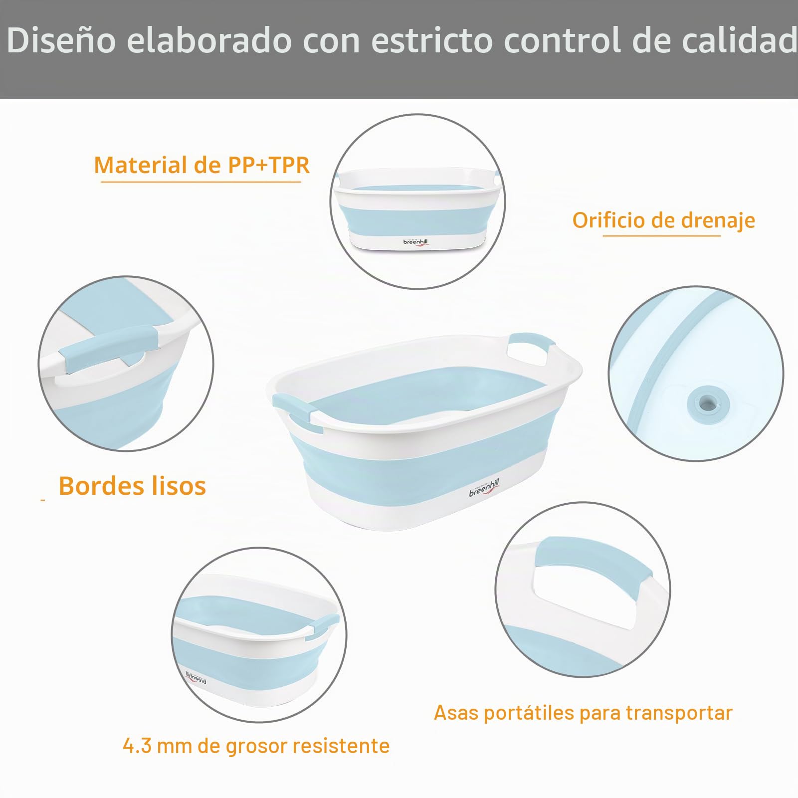 Bañera plegable para perros y gatos pequeños, bañera portátil para cachorros con tapón de drenaje de agua, bañera plegable para mascotas que ahorra espacio para uso en interiores y exteriores, azul
