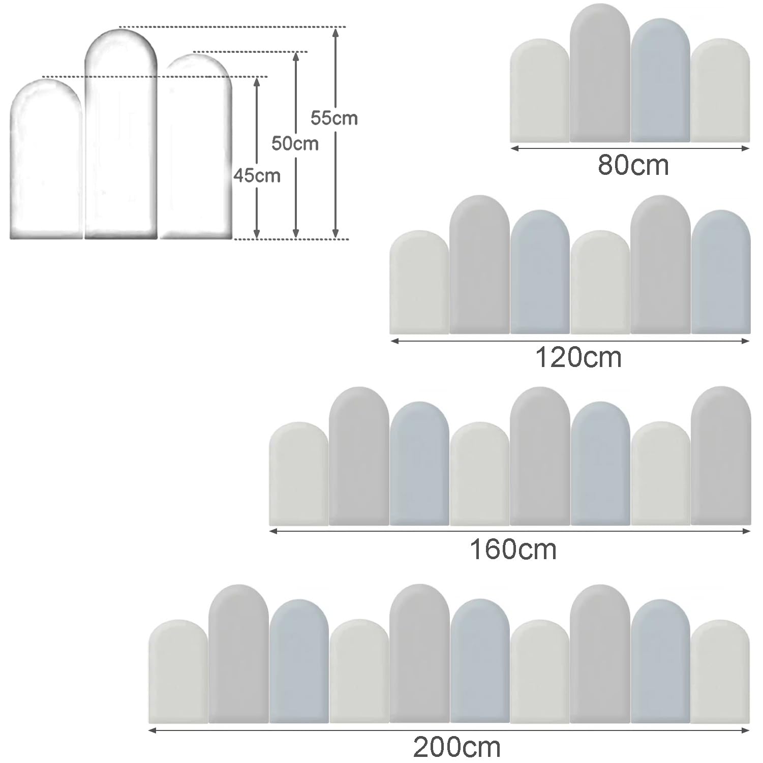 Tête De Lit Tapissée 3D Enfants Anti-Collision Tapis Murale 3cm D'épaisseur Antichoc Mural Rembourré Panneau for Chambre d'enfant (Color : D, Size : 160x55cm)