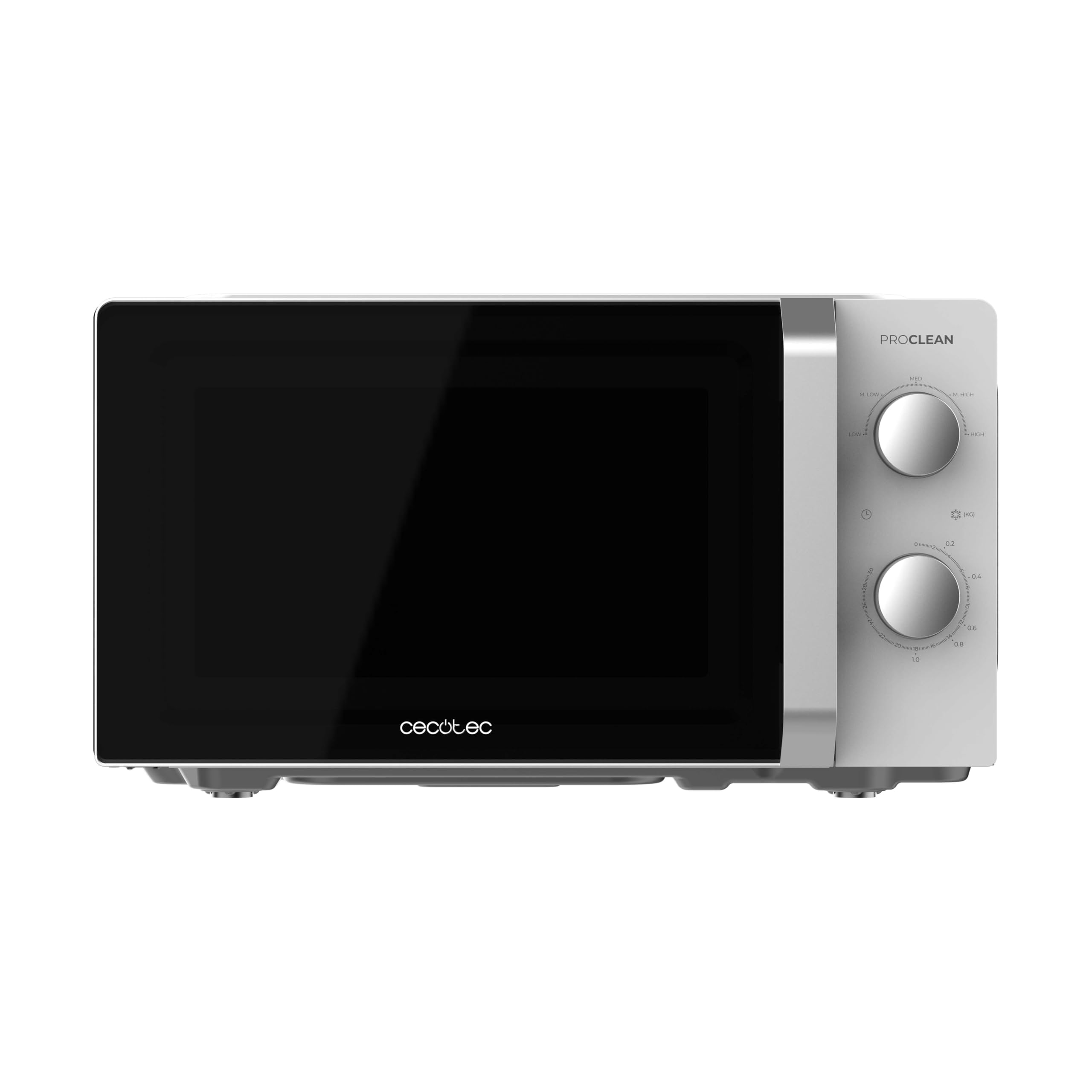 Cecotec Forni a Microonde Combinati con Grill Proclean 2010 Inverter White. 700W, Capacità 19 Litri, 5 Livelli di Potenza, Piatto Girevole da 245 mm, Timer fino a 30 Minuti e Avvisatore Acustico.