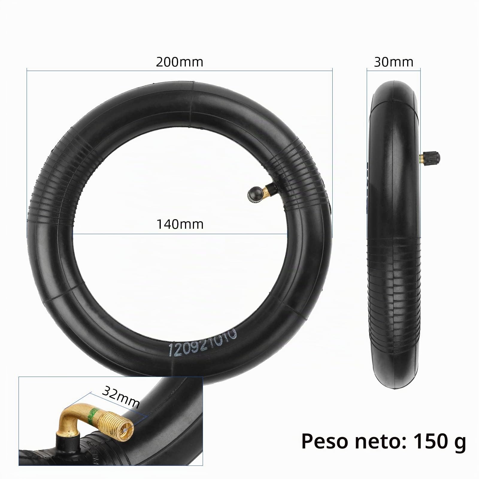 ANSENI Ruedas Tubeless y Camara de Aire 8.5x3 Pulgadas 8 1/2x2(50-134) | Compatibles con Patinete Kukirin G2 Pro,Zero 9/inokim Light 2,Neumático Offroad Todoterreno (1 Cubierta y 1 Camara de aire)
