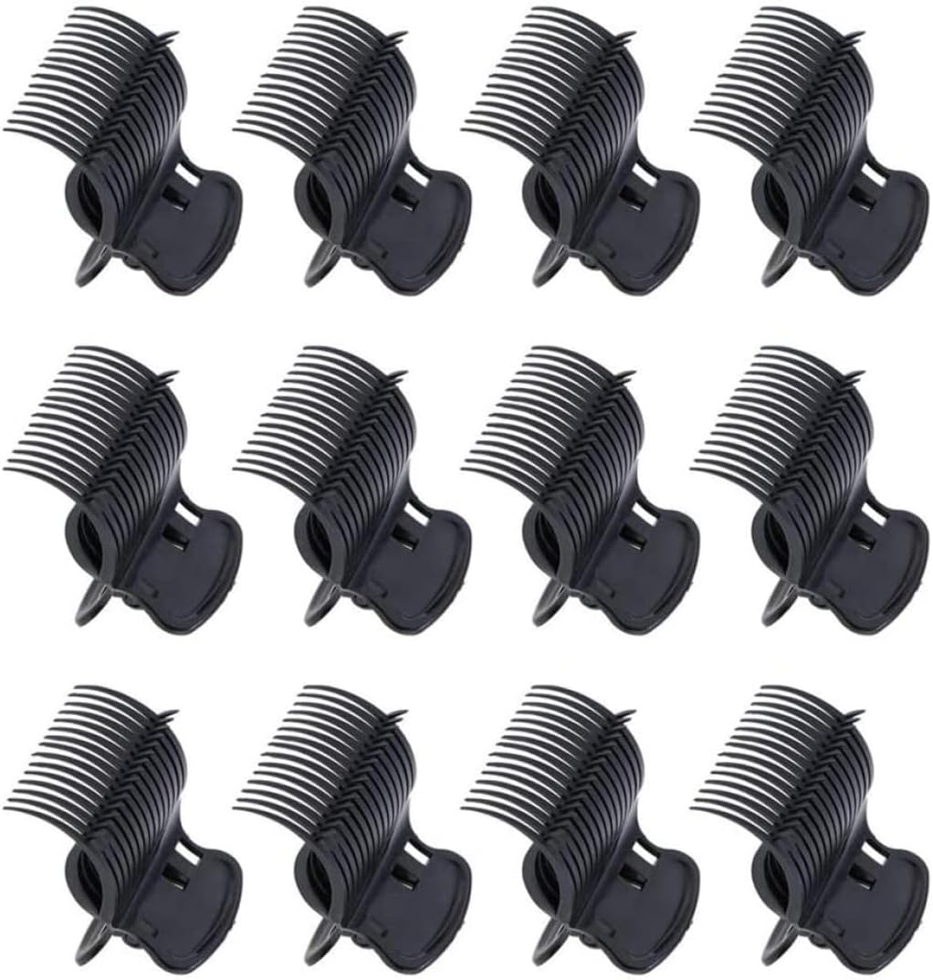 12 Stks Hot Roller Clips Plastic Haar Krultang Claw Clips Voor Vrouwen Meisjes Haar Sectie Styling, verwarmde roller clips