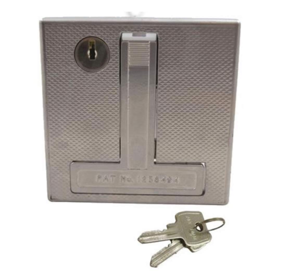 Henderson Silver Merlin Flush Lock Garage Door Handle