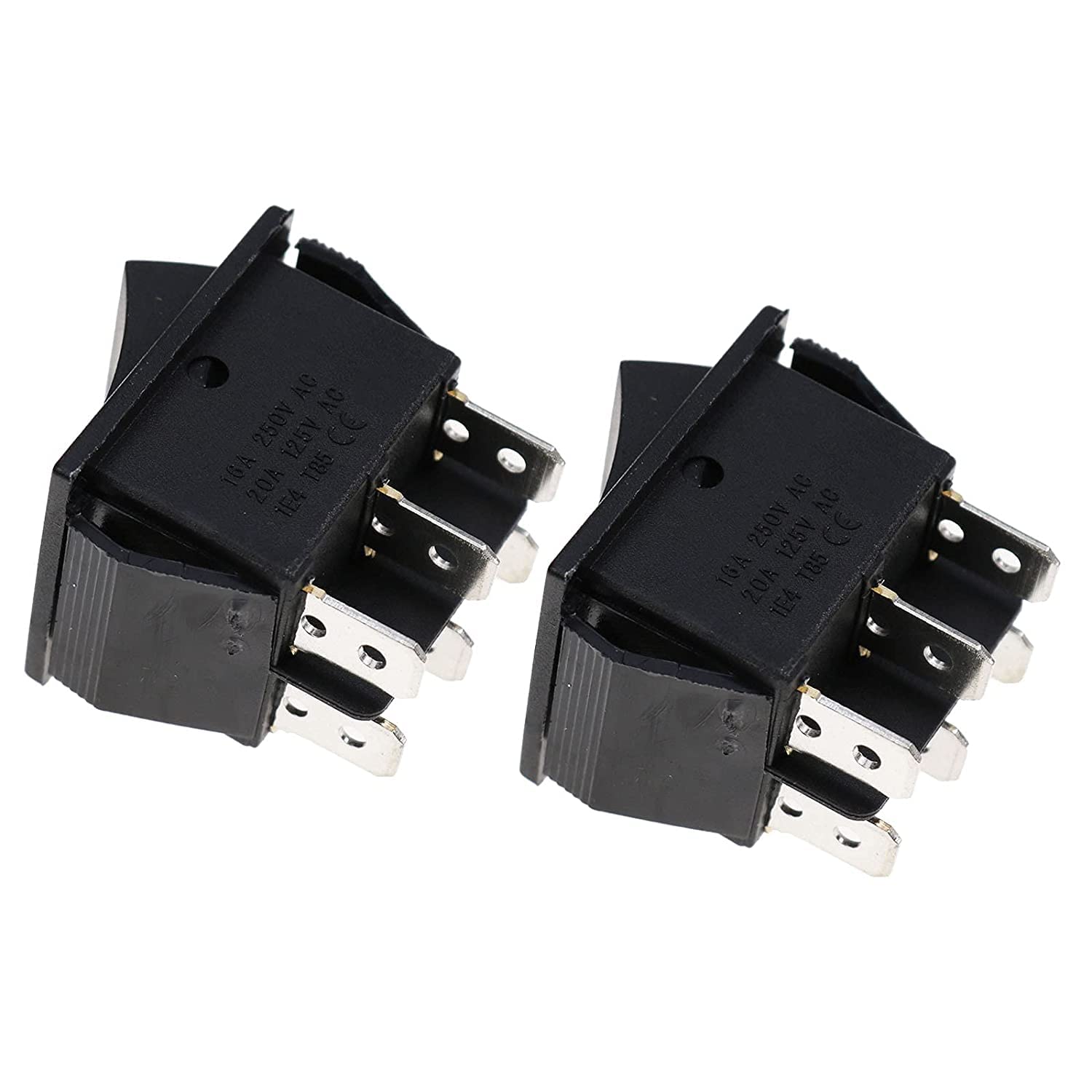 PAOSDKSUI Power Rocker Switch - DPDT/On - Off: 30-10082 3010082 2/Pack