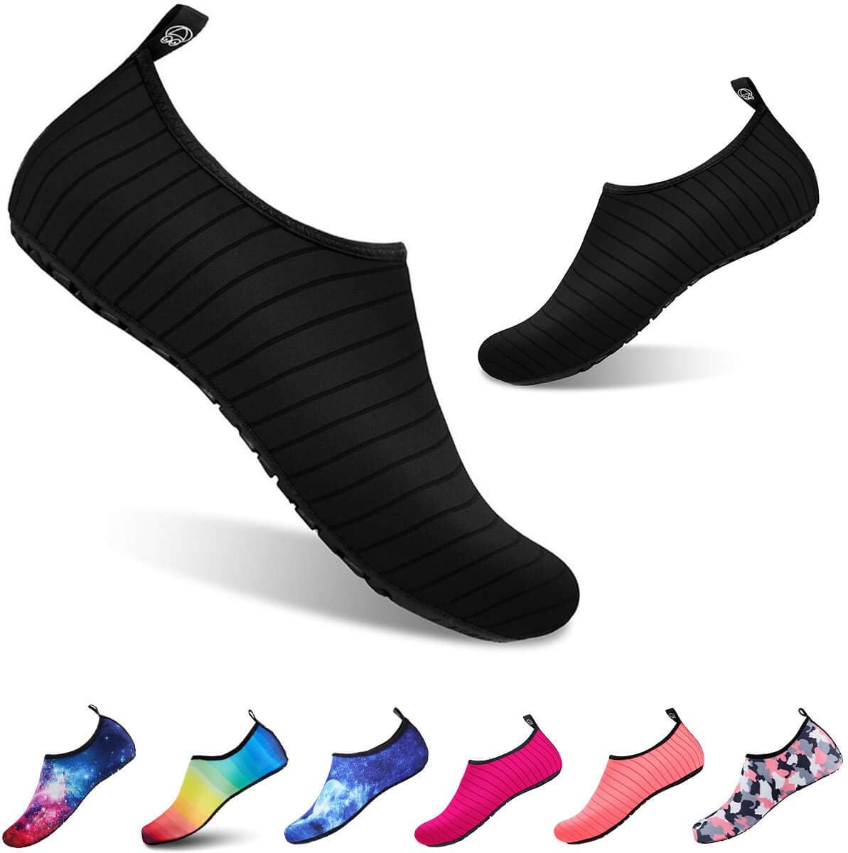 todaysunny Water Shoes Men Women Water Socks Aqua Shoes Socks Barefoot Skin Shoes Yoga Shoes Quick Dry Camo Dive Surf Swim Beach Shoes