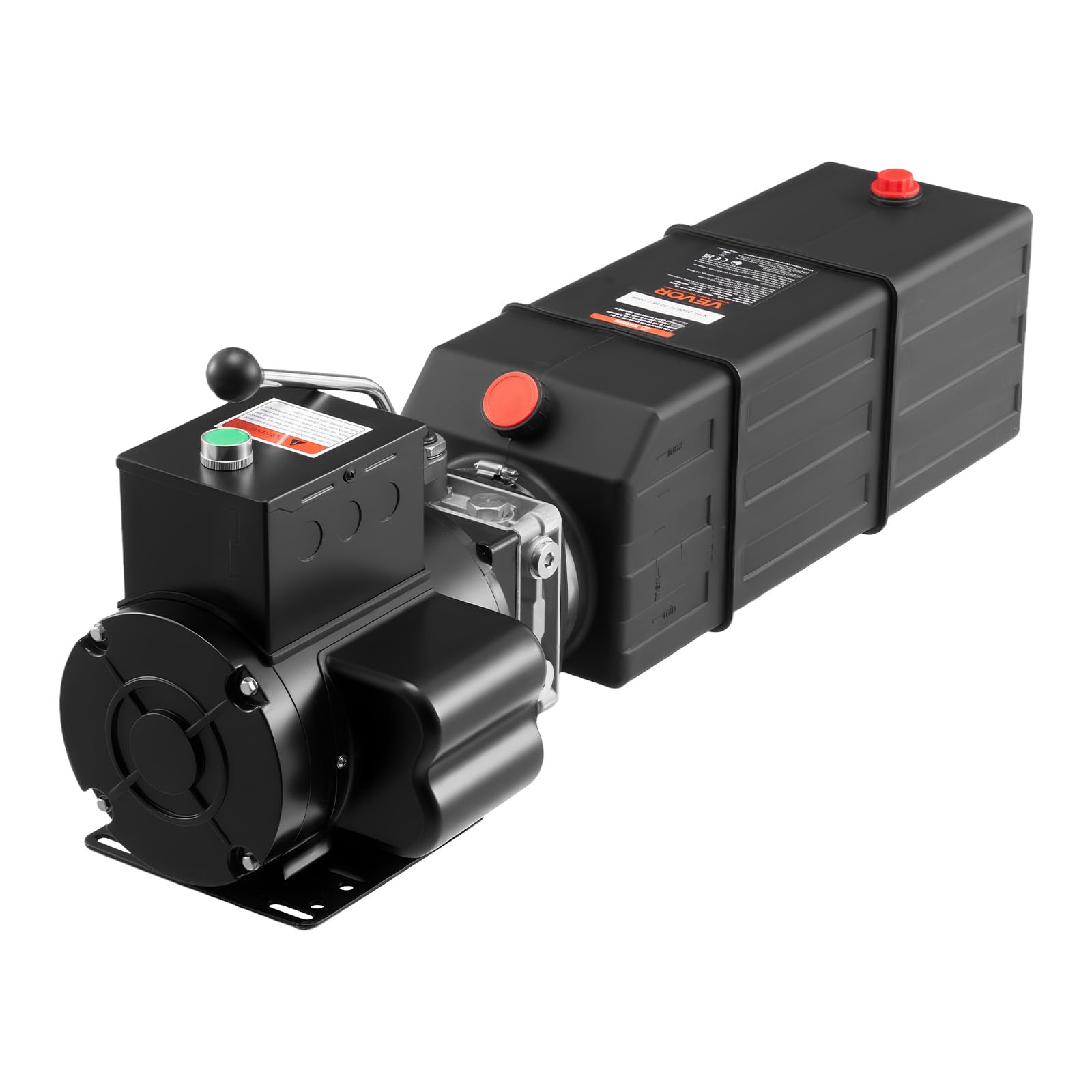 VEVOR Pompe Hydraulique 2 HP 15 L, Unité de Puissance Hydraulique Monophasé 3450 tr/min, Groupe Hydraulique Portable, pour Camion à Benne Basculante Nacelle Élévatrice Remorque